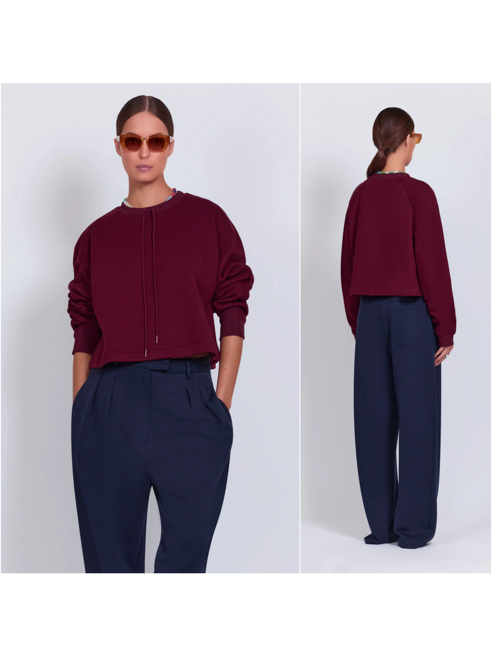 Roucha Sima Sweatshirt Red Mahogany Cropped fit size D / fits XL